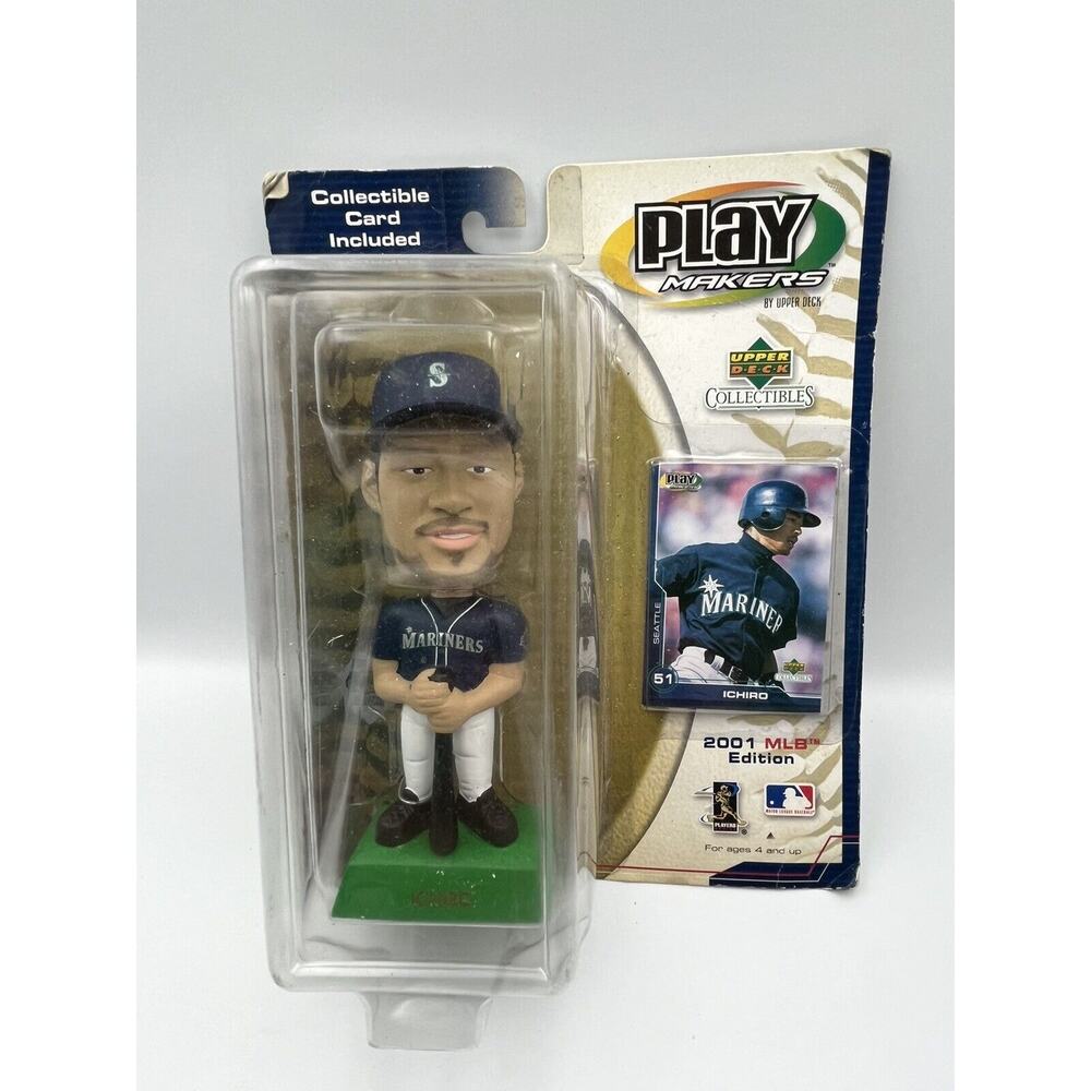 Ichiro Suzuki Rookie Seattle Mariners Blue Jersey 2001 Bobble Head UD Playmakers
